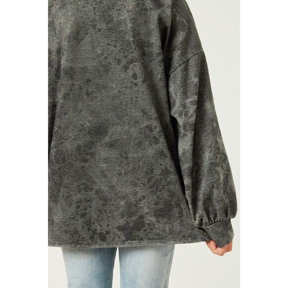 HAYDEN Sunni Girls Smiley Face Black Wash Sweatshirt Medium - Picture 5 of 6